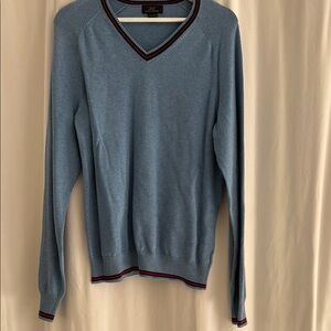 Men's Blue V-Neck Sweater